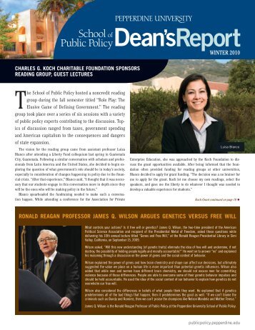 Read the Winter 2010 Dean's Report. - Pepperdine University ...