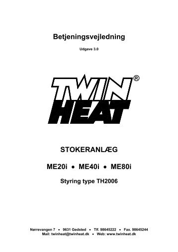 Betjeningsvejledning ME - 3.0 - TwinHeat