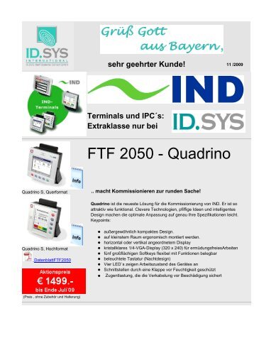 Terminals und IPC´s: Extraklasse nur bei - ID.SYS  GmbH