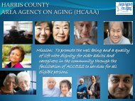 HARRIS COUNTY AREA AGENCY ON AGING (HCAAA) - n4a