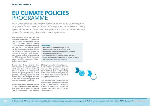 ECF 2011 Annual Report - European Climate Foundation