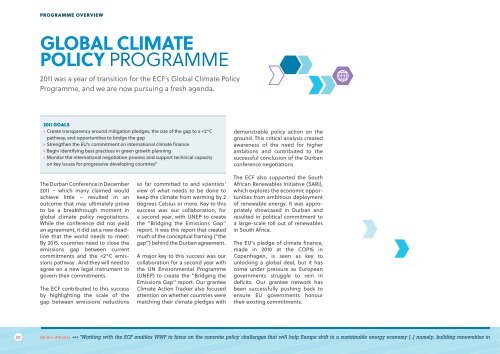 ECF 2011 Annual Report - European Climate Foundation