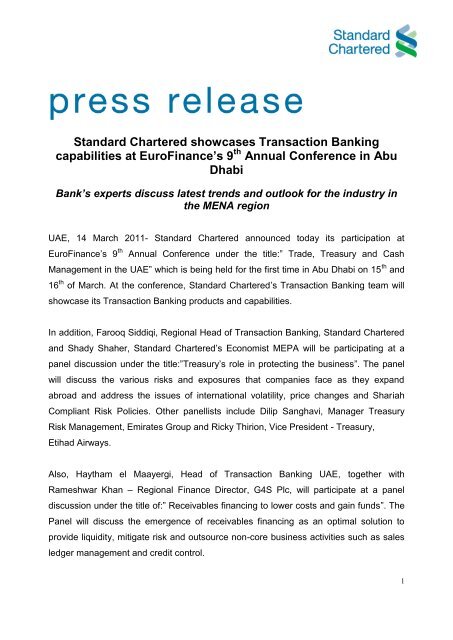 English Standard Chartered Bank