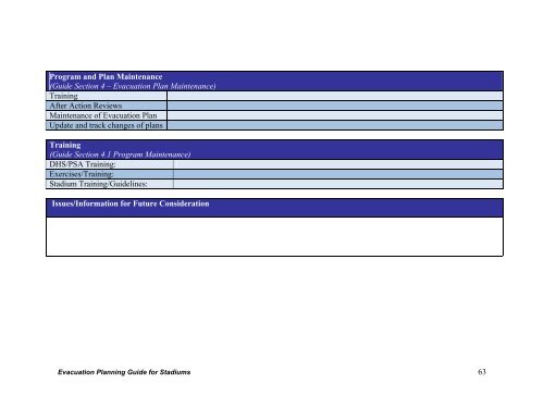 Evacuation Planning Guide for Stadiums