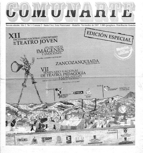Tercera edición. Año 2. No 3. Comuna 2 - Casa del Teatro de Medellín