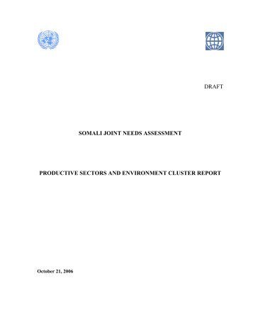 Productive Sectors and Environment Cluster Report ... - Somali - JNA