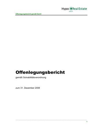 Offenlegungsbericht 2008 gemäß ... - Hypo Real Estate Holding AG