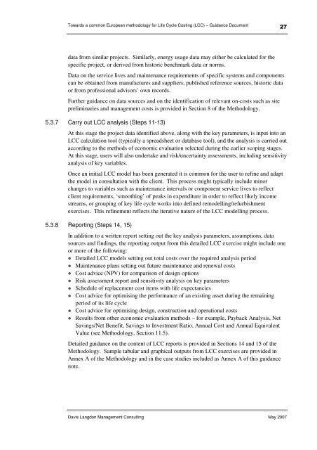 Life cycle costing (LCC) as a contribution to sustainable construction ...