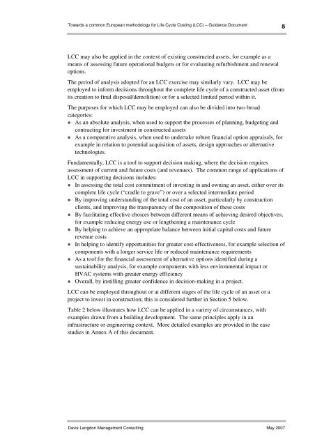 Life cycle costing (LCC) as a contribution to sustainable construction ...