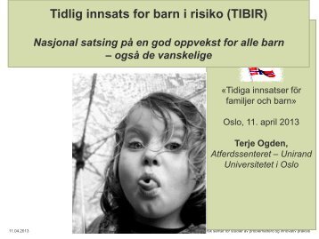 Tidlig innsats for barn i risiko (TIBIR)