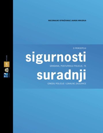 IstraÅ¾ivanje o percepciji sigurnosti graÄana i postupanju policije