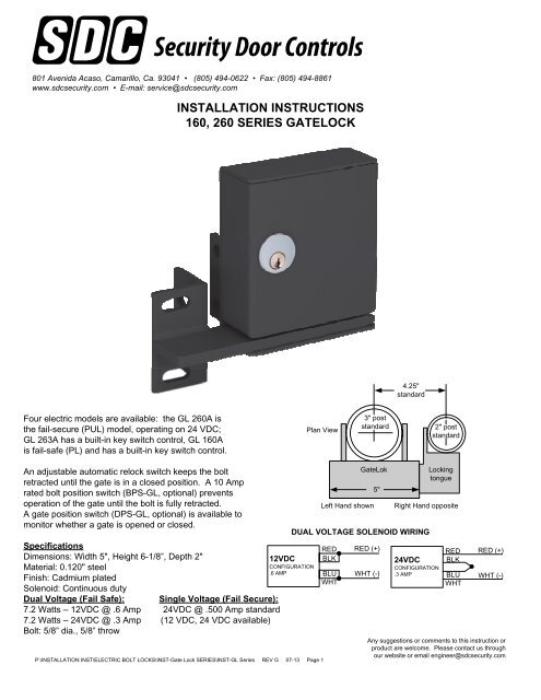 Installation Sdc Security Door Controls Installation Sdc Security Door Controls