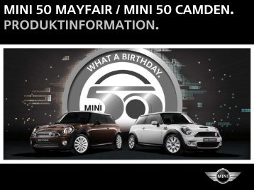 MINI 50 Mayfair / MINI 50 CAMDEN. - Garage Häusermann AG