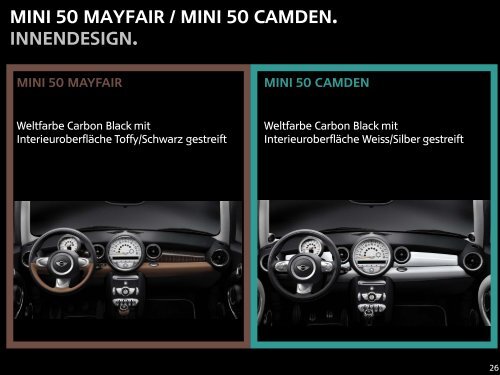 MINI 50 Mayfair / MINI 50 CAMDEN. - Garage Häusermann AG