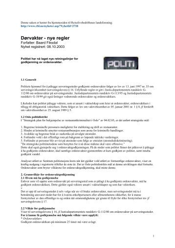 RBL Nye regler orden.. - SiO