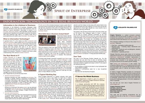 Colgate Palmolive Spirit Of Enterprise