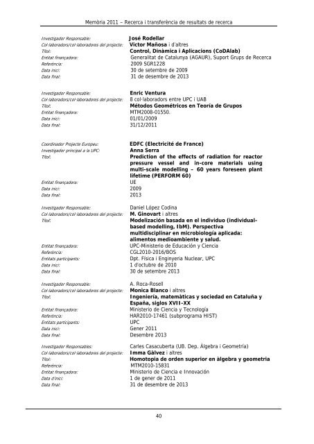 2011 MEMORIA DMA3.pdf - Departament de MatemÃ tica Aplicada ...