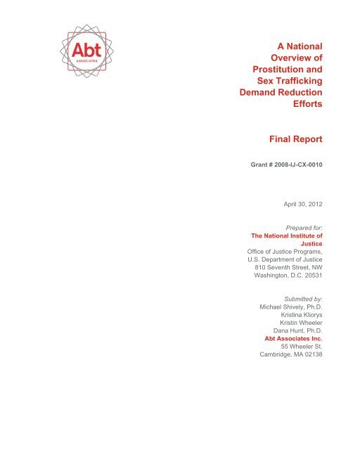 A National Overview of Prostitution and Sex Trafficking Demand