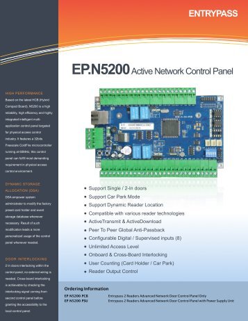 ENTRYPASS EP.N5200Active Network Control Panel - Bricomp ...