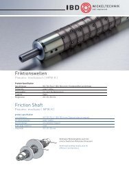 Friktionswellen Friction Shaft - IBD Wickeltechnik