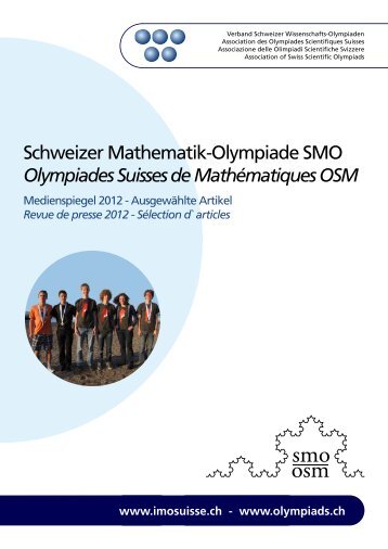 Schweizer Mathematik-Olympiade SMO Olympiades Suisses de ...