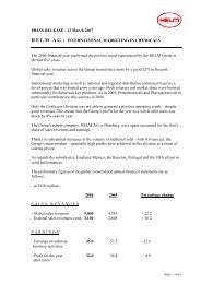 international marketing in chemicals - Helm AG