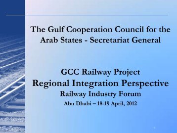 Efforts of GCC countries to ensure interoperability along ... - Unife