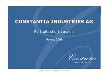 CONSTANTIA INDUSTRIES AG - impress