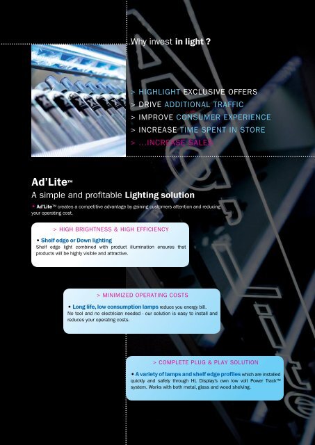 Ad'Lite™ brochure. - HL Display