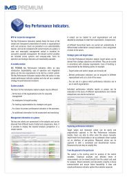 Key Performance Indicators. - IMS