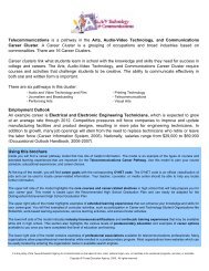 Telecommunications Career Cluster - Achieve Texas