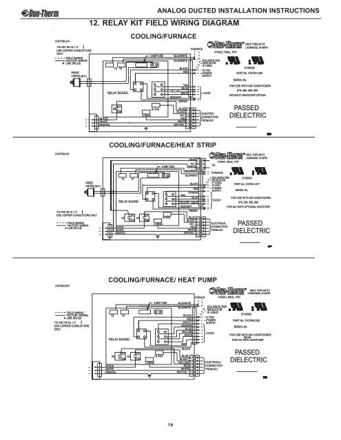 Ducted analog/electronic installation manual (783 kb) - Bryant RV ...