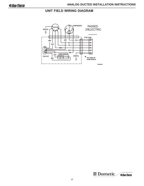 Ducted analog/electronic installation manual (783 kb) - Bryant RV ...