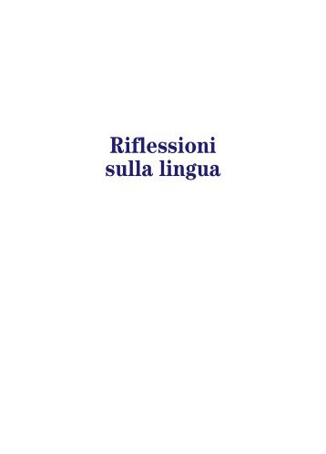 Riflessioni sulla lingua - ranaudo