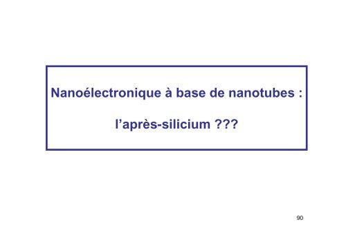 Les nanotubes de carbone : cours de Master 2 âNano UVSQ