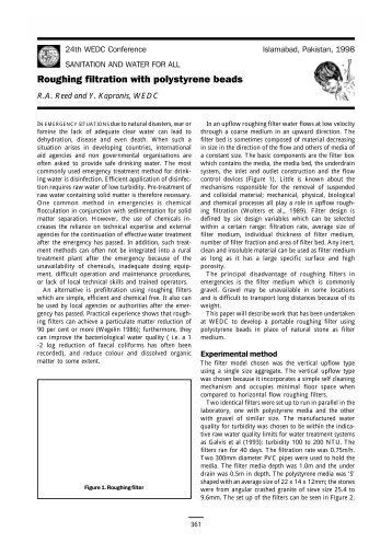 Roughing filtration with polystyrene beads - WEDC