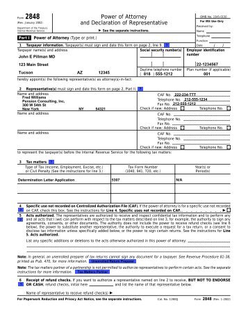 IRS Form 2848 (pdf) - ftwilliam.com