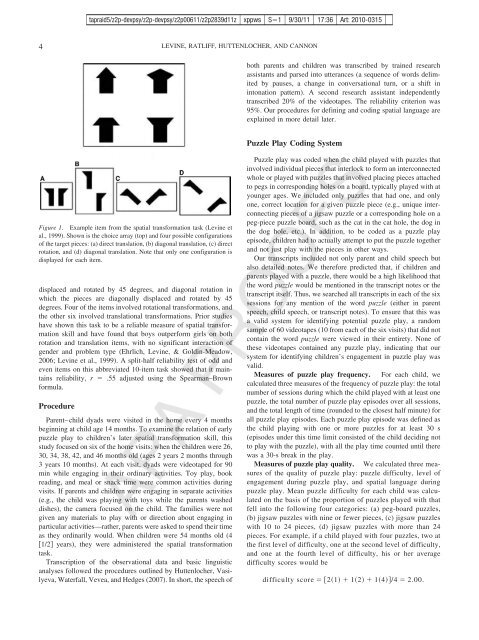 Early Puzzle Play: A Predictor of Preschoolers' Spatial ...