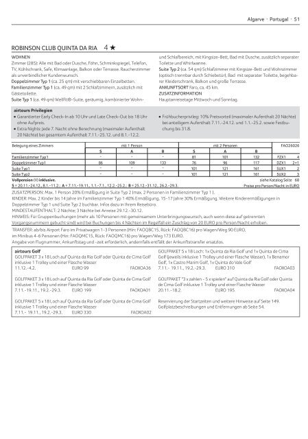 WINTER 2011 | 2012 PREIS- UND DETAILINFORMATIONEN