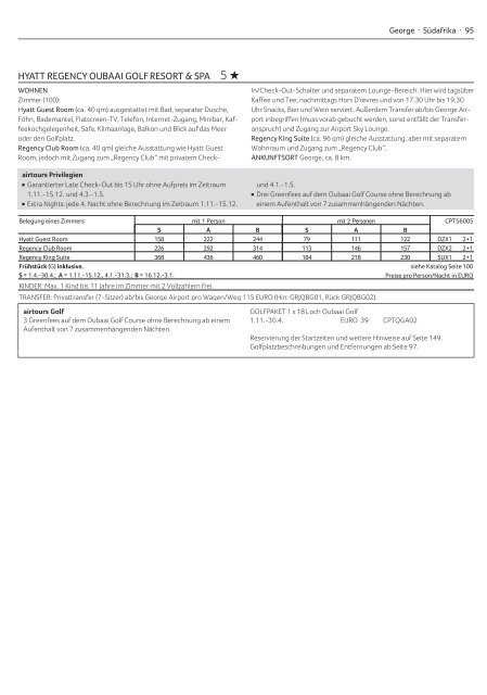 WINTER 2011 | 2012 PREIS- UND DETAILINFORMATIONEN