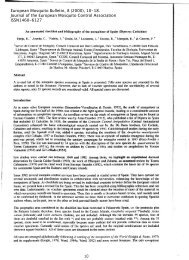 European Mosquito Bulletin, 8 (2000), 10-18. Journal of the ...