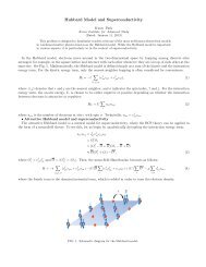 Hubbard Model and Superconductivity - KIAS