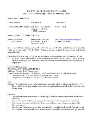 college syllabus