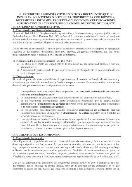 Documento Expediente Administrativo Pdf Tamaa O