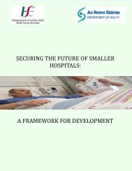 securing the future of smaller hospitals - Irish Medical Organisation