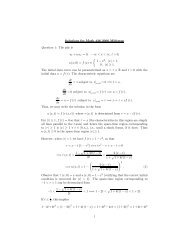 Solutions for Math 436 2006 Midterm Question 1: The pde is ... - pacific