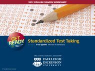 Standardized Tests - Fairleigh Dickinson University