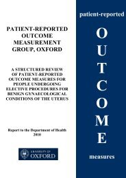 2010 review - Patient-Reported Outcomes Measurement - University ...