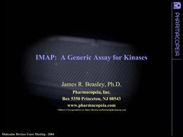 IMAP: A Generic Assay for Kinases - Molecular Devices