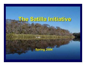 Satilla Initiative, Spring 2004 - River Basin Center at the University of ...